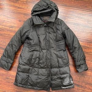 🍂Cole Haan beautiful down dark brown puffer coat.Sz L